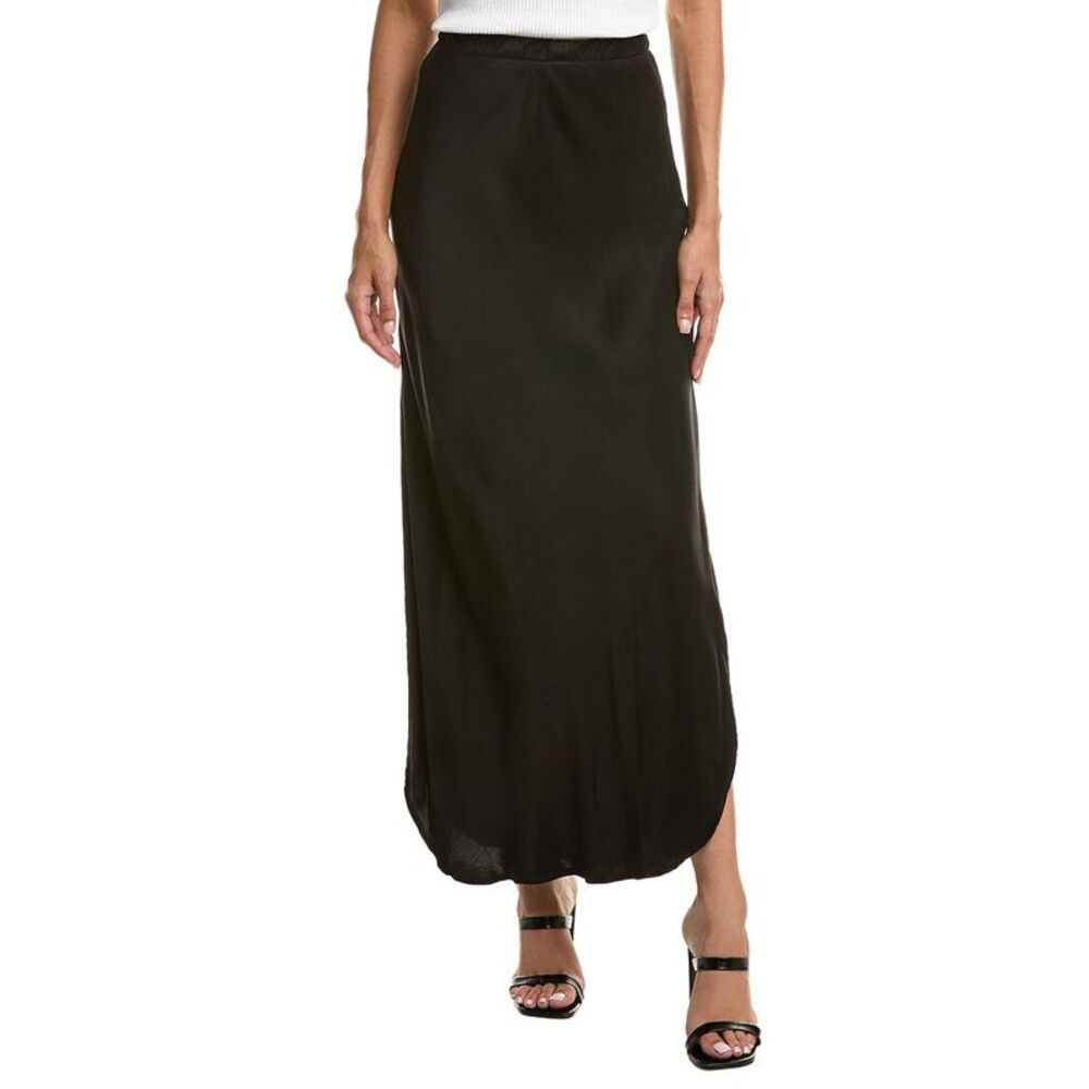 Bella Dahl Womens  Asymmetric Side Slit Bias Skirt